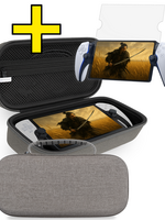 LUQ LUQ Sony PlayStation Portal Remote Player Hoesje Handvat Met Screenprotector - Grijs