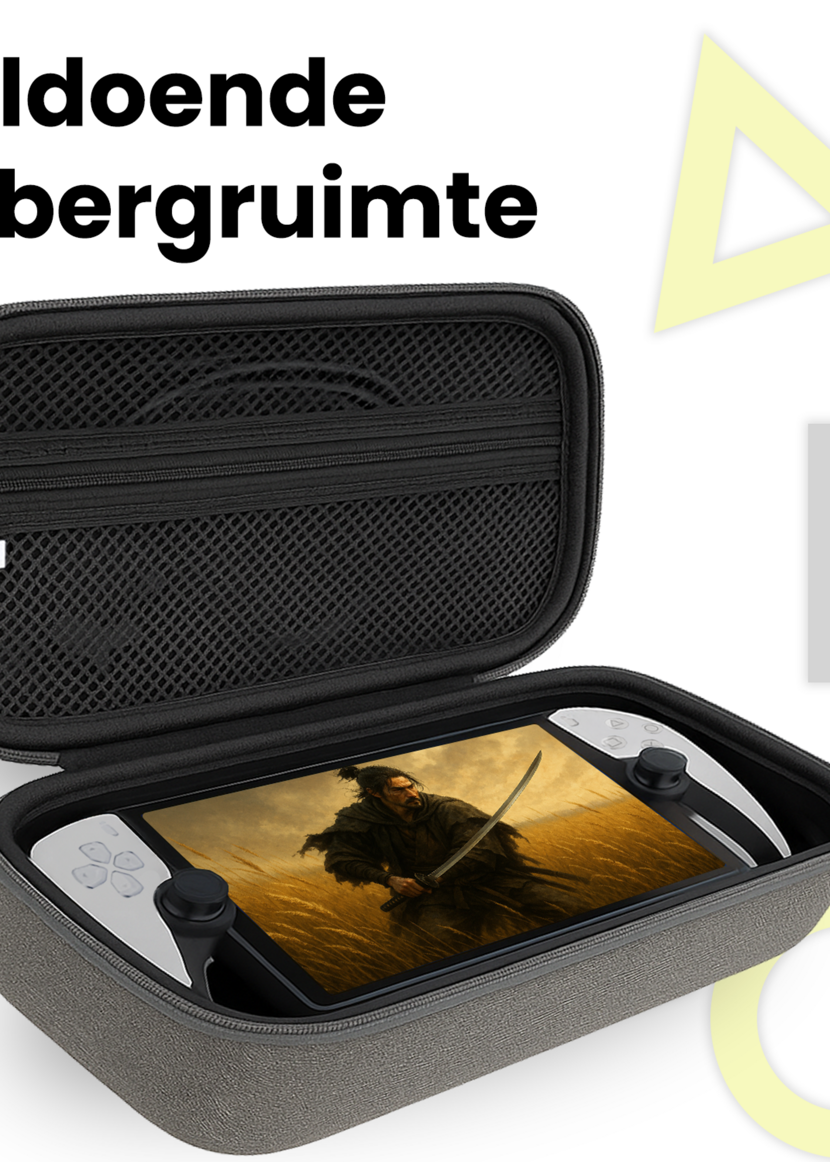 LUQ LUQ Sony PlayStation Portal Remote Player Hoesje Handvat Met Screenprotector - Grijs