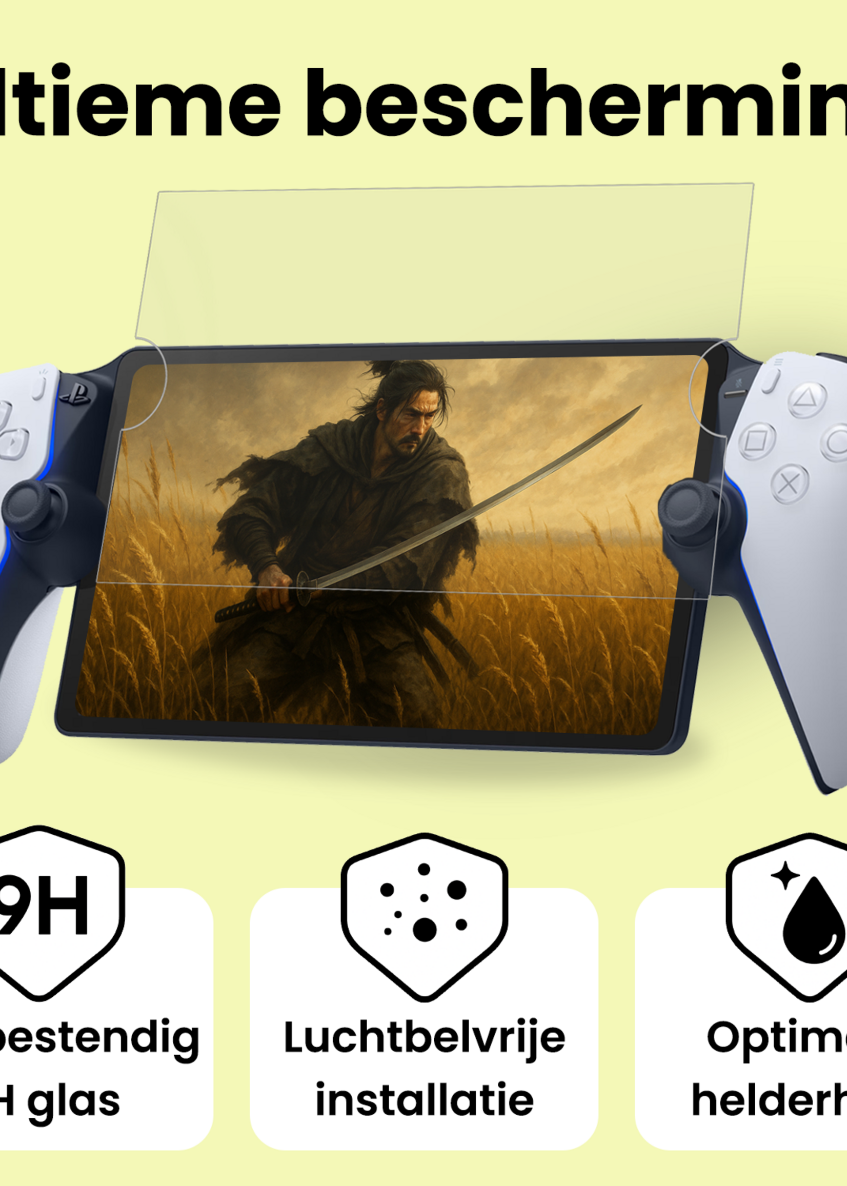 LUQ LUQ Sony PlayStation Portal Remote Player Hoesje Handvat Met Screenprotector - Grijs