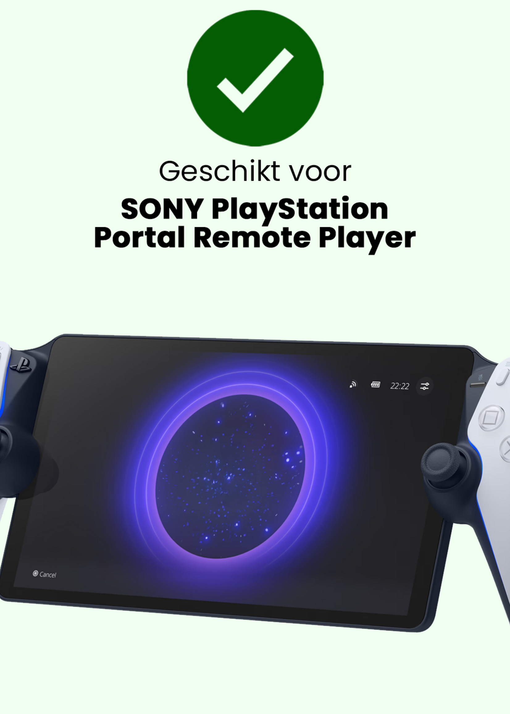 LUQ LUQ Hoesje Handvat Sony PlayStation Portal Remote Player - Zwart
