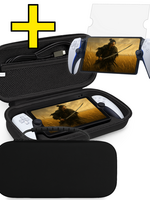 LUQ LUQ Sony PlayStation Portal Remote Player Hoesje Handvat Met Screenprotector - Zwart