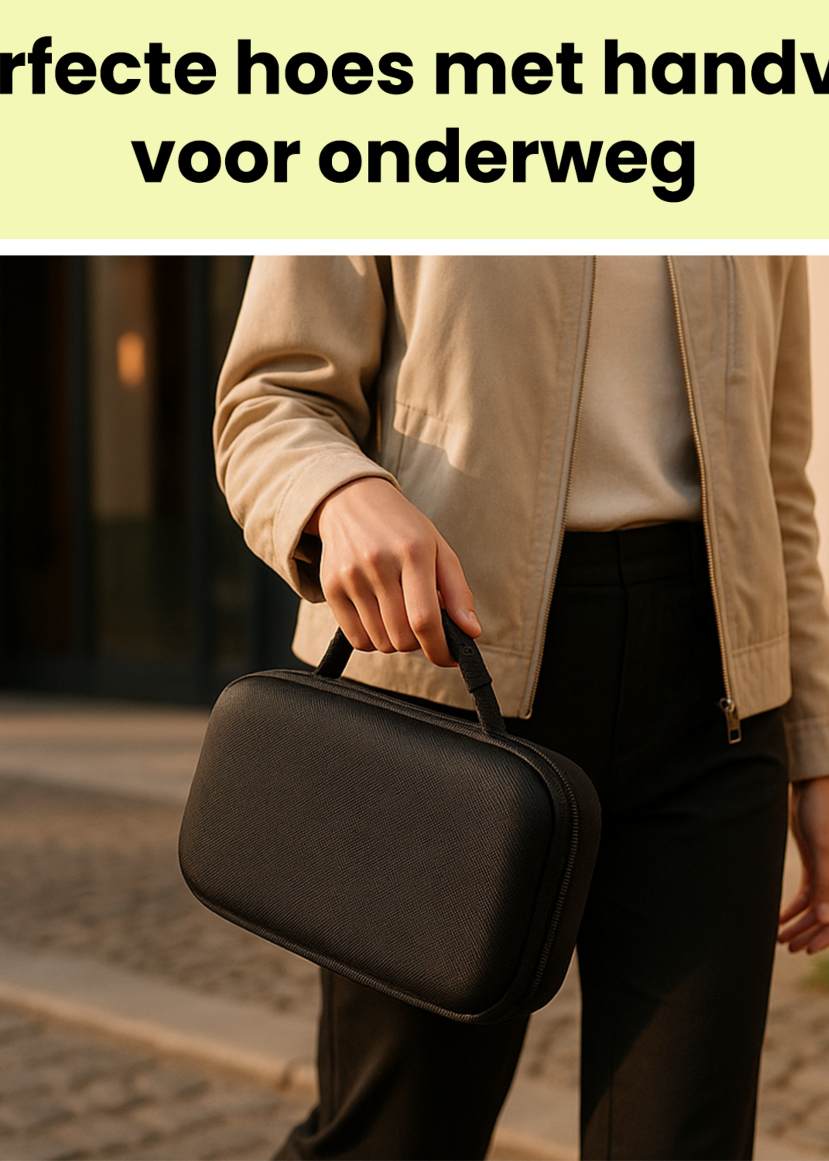 LUQ LUQ Sony PlayStation Portal Remote Player Hoesje Handvat Met 2x Screenprotector - Zwart