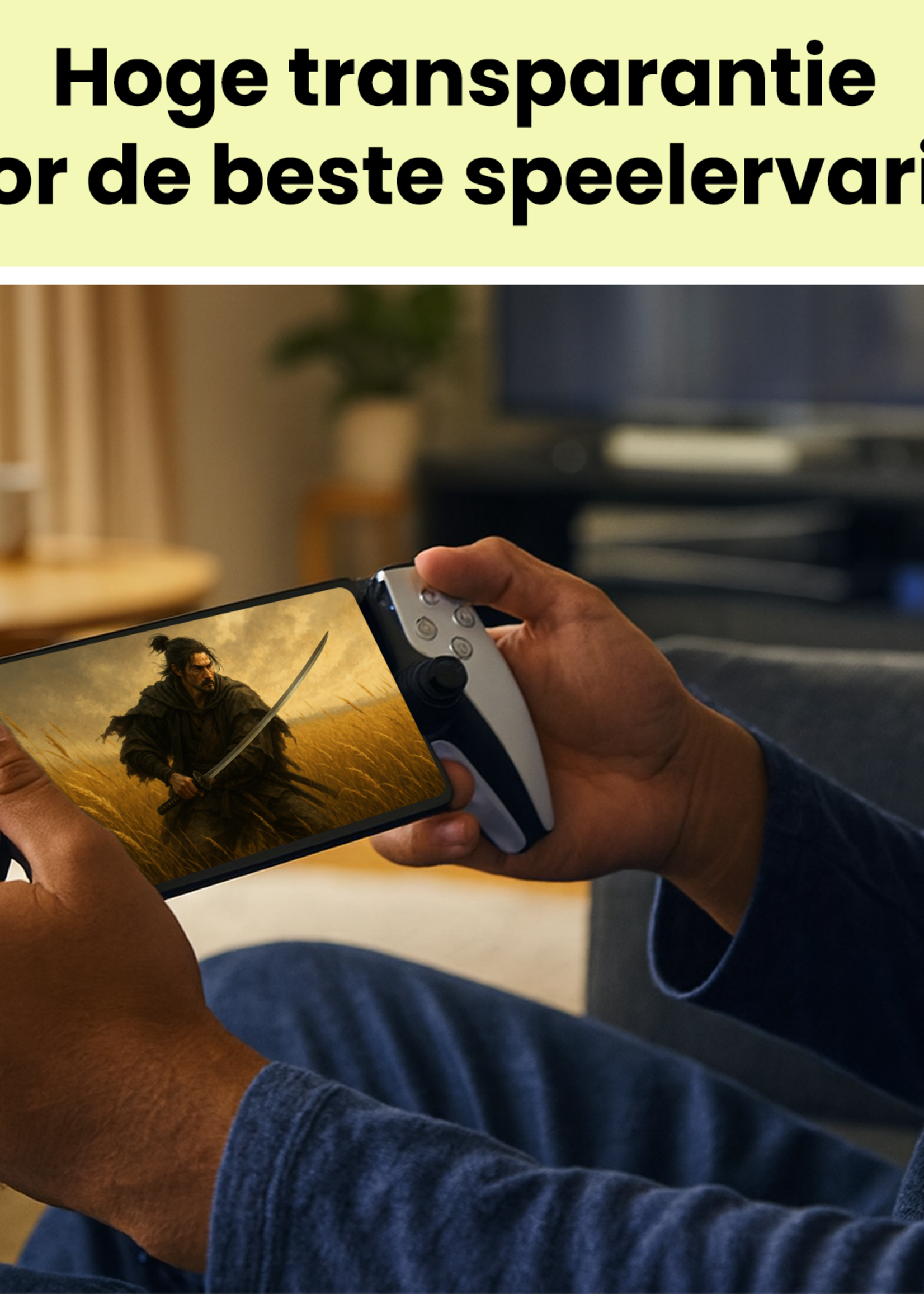 LUQ LUQ Sony PlayStation Portal Remote Player Hoesje Handvat Met 2x Screenprotector - Zwart