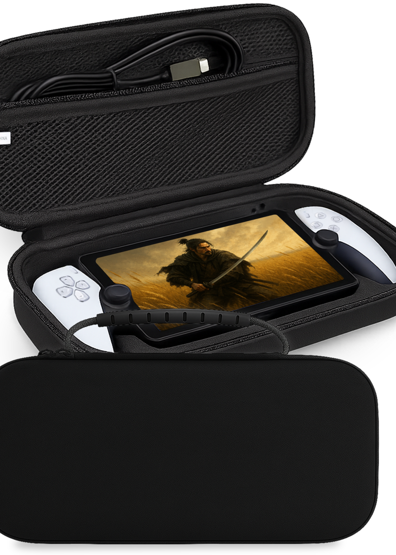 LUQ LUQ Hoesje Handvat Sony PlayStation Portal Remote Player - Zwart