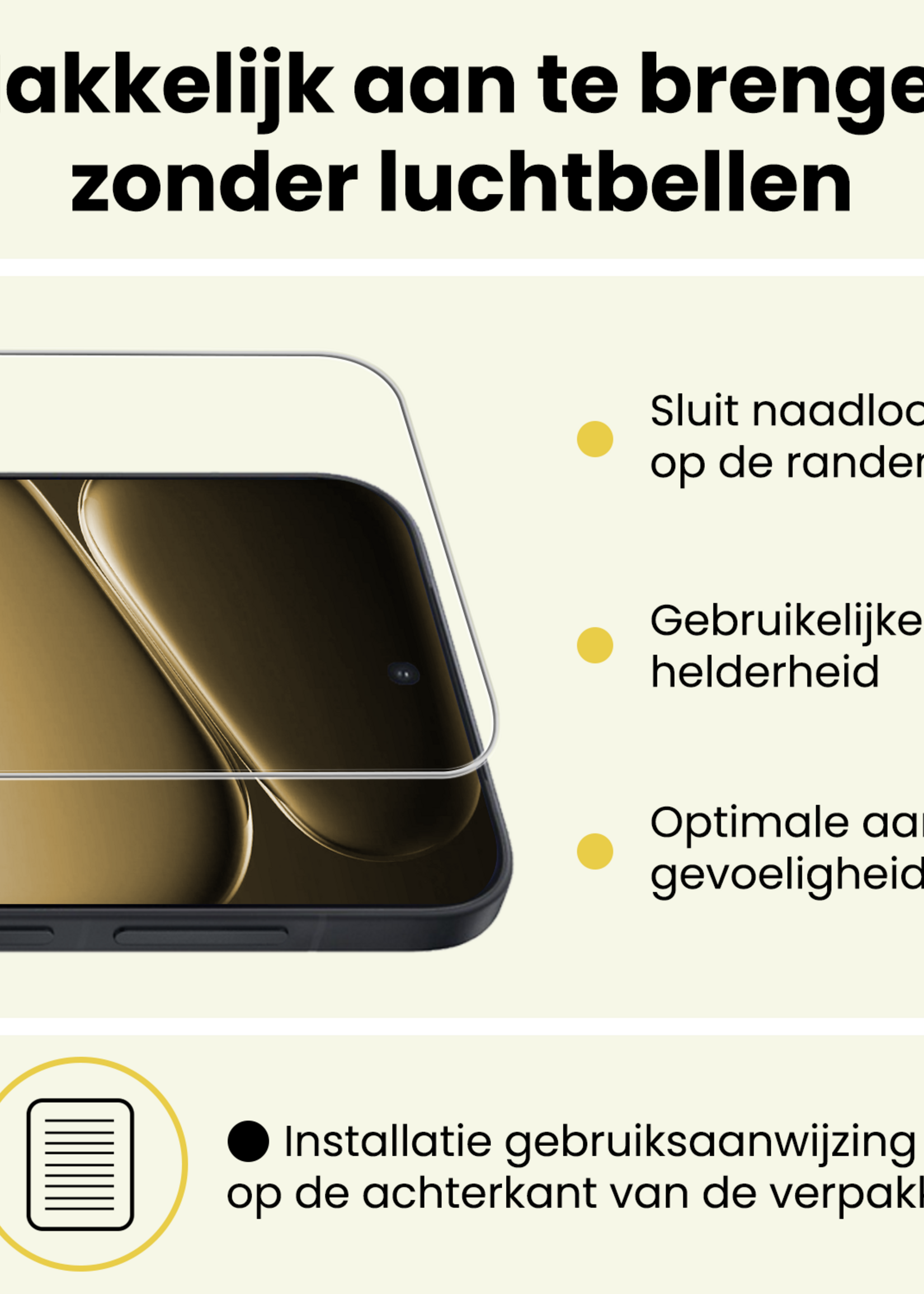 LUQ LUQ OnePlus 15R Screenprotector Glas