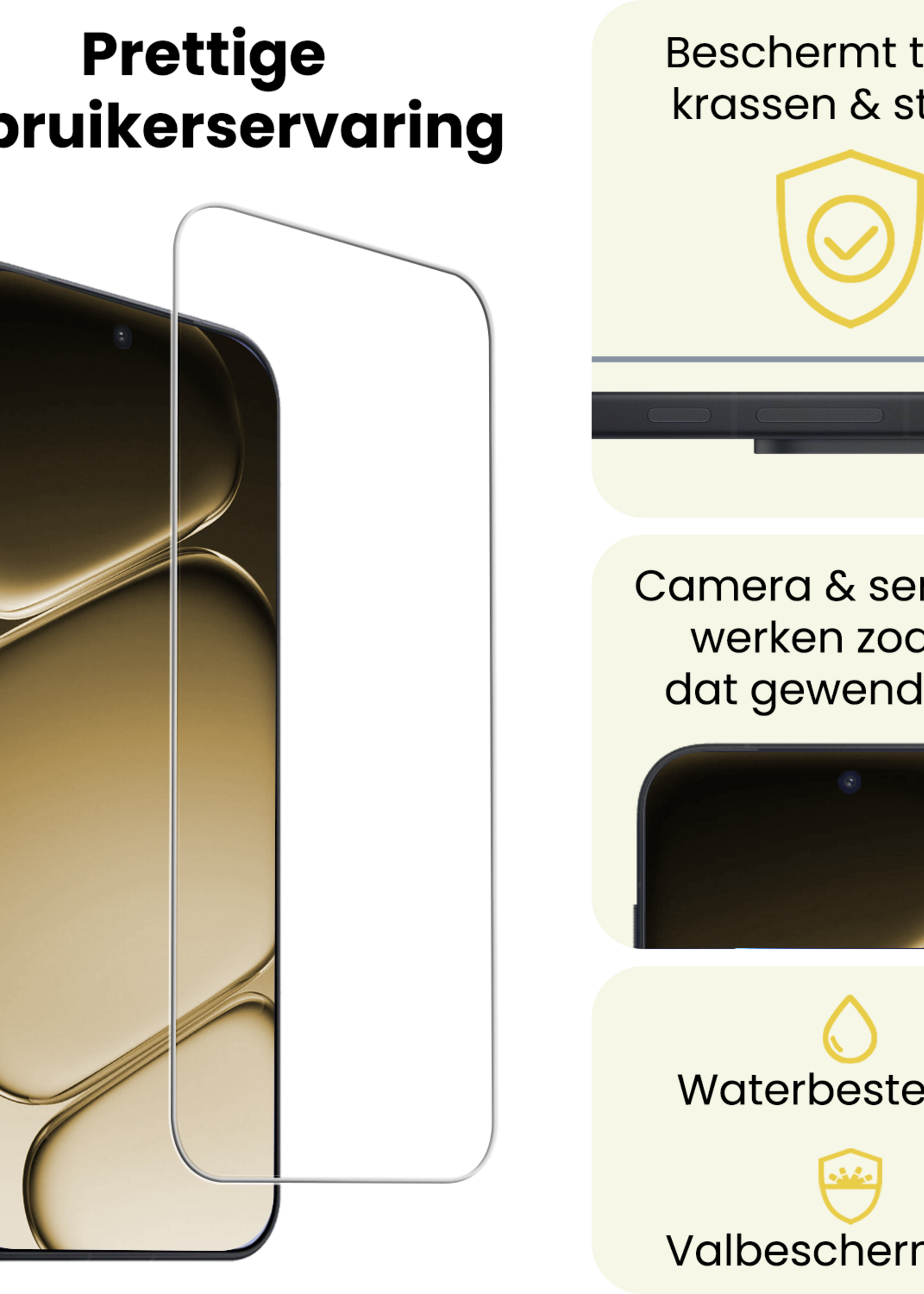 LUQ LUQ OnePlus 15R Screenprotector Glas - 2 PACK