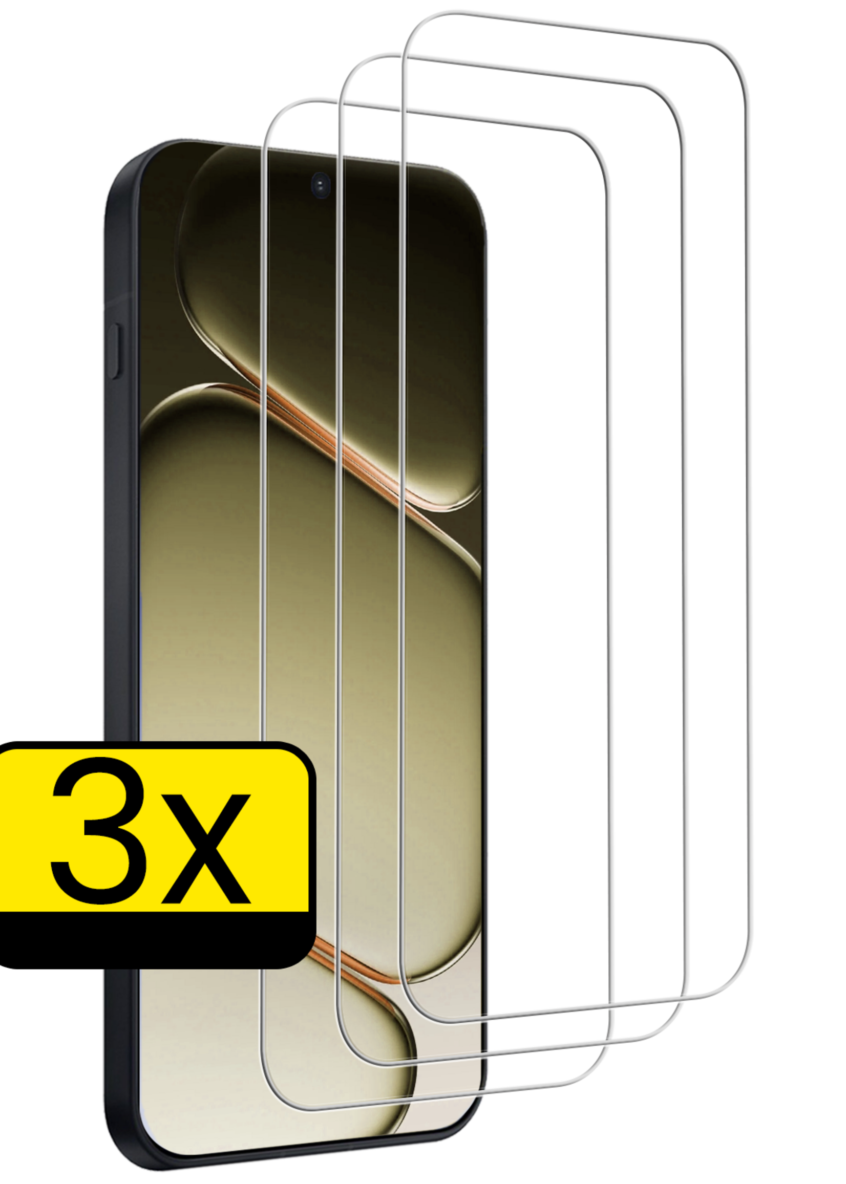 LUQ LUQ OnePlus 15R Screenprotector Glas - 3 PACK