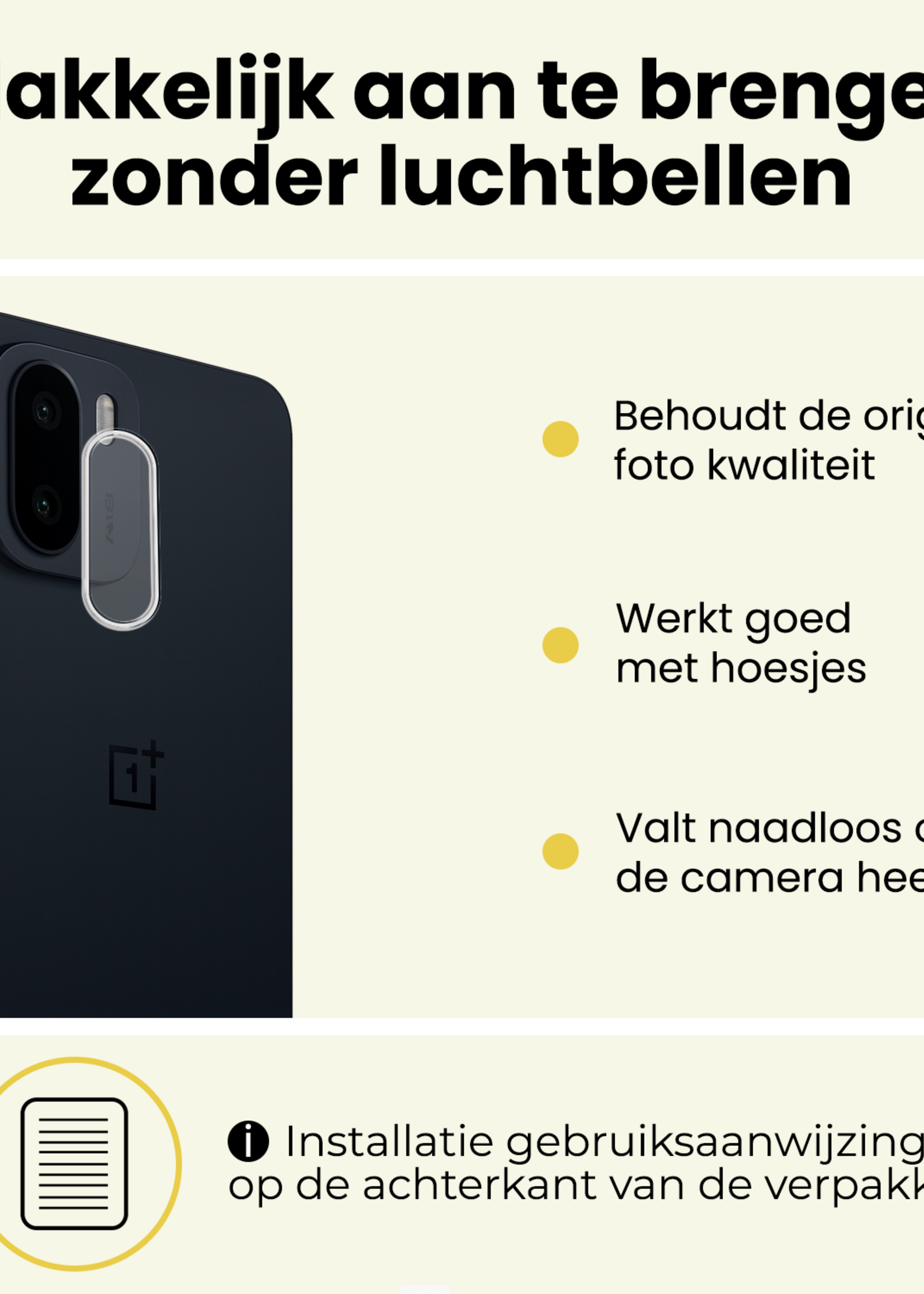 LUQ LUQ OnePlus 15R Camera Screenprotector