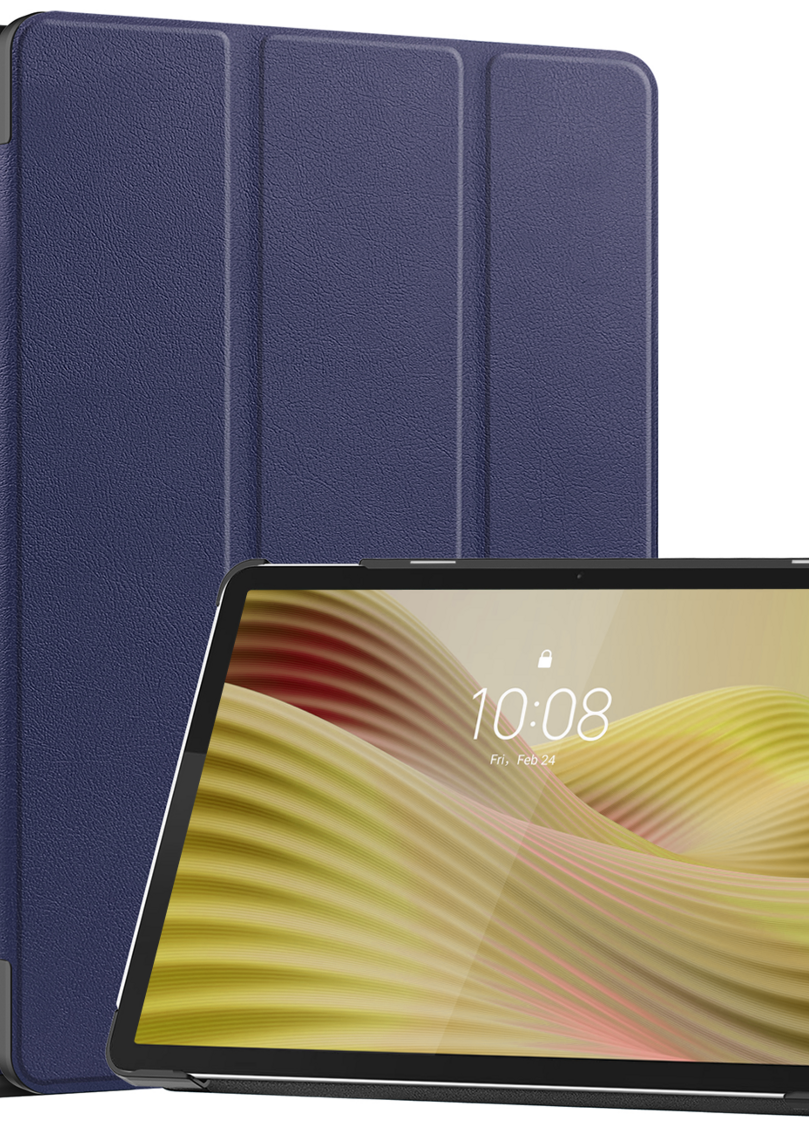 LUQ LUQ Lenovo Tab 10.1 inch Hoesje - Donkerblauw