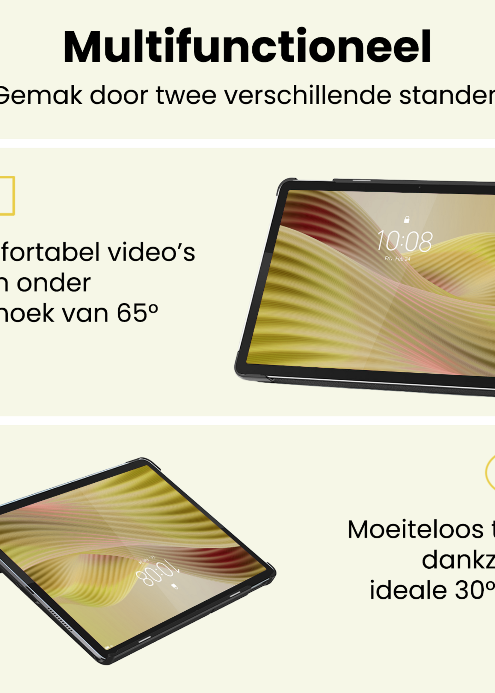 LUQ LUQ Lenovo Tab 10.1 inch Hoesje - Donkergroen