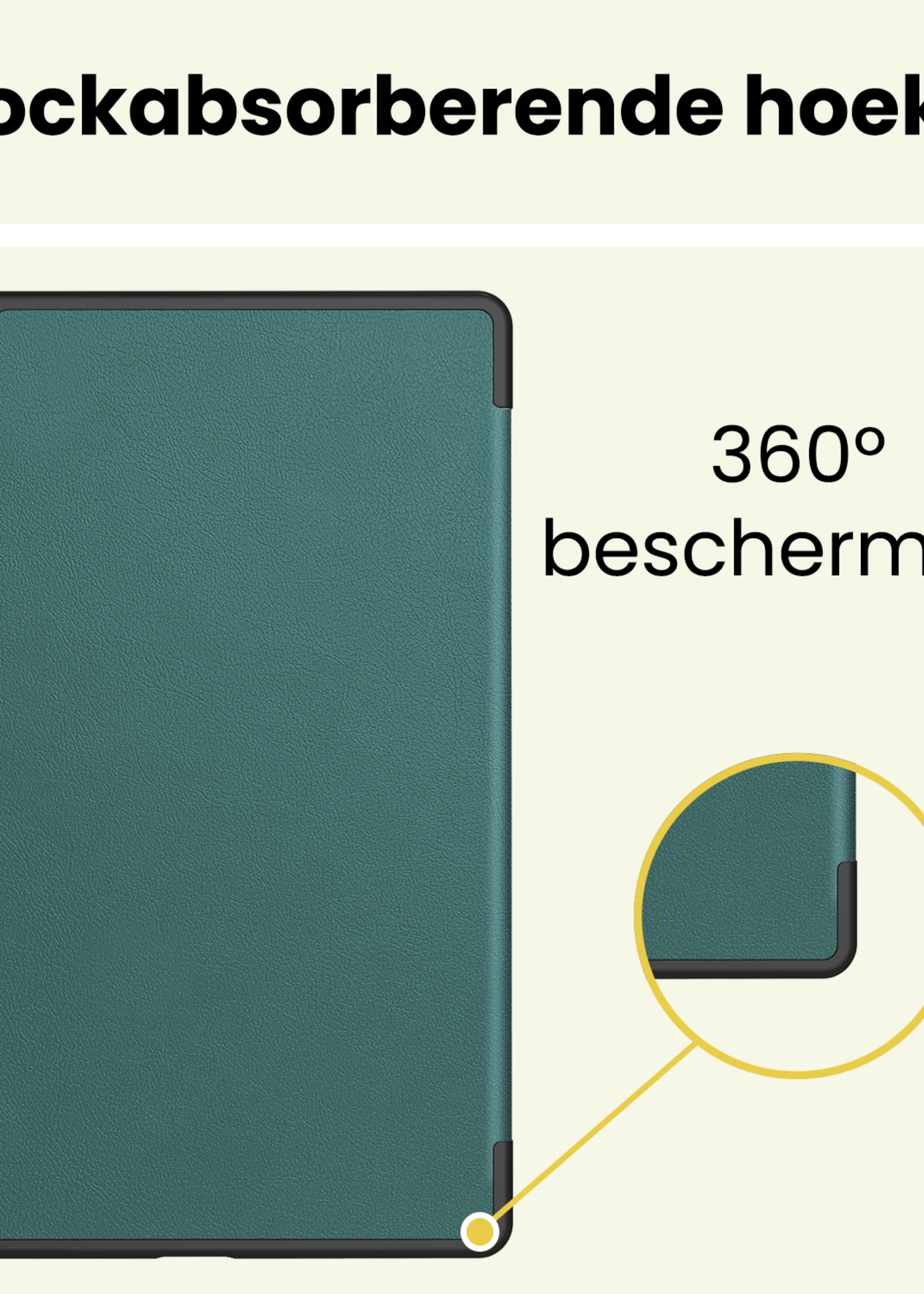 LUQ LUQ Lenovo Tab 10.1 inch Hoesje - Donkergroen