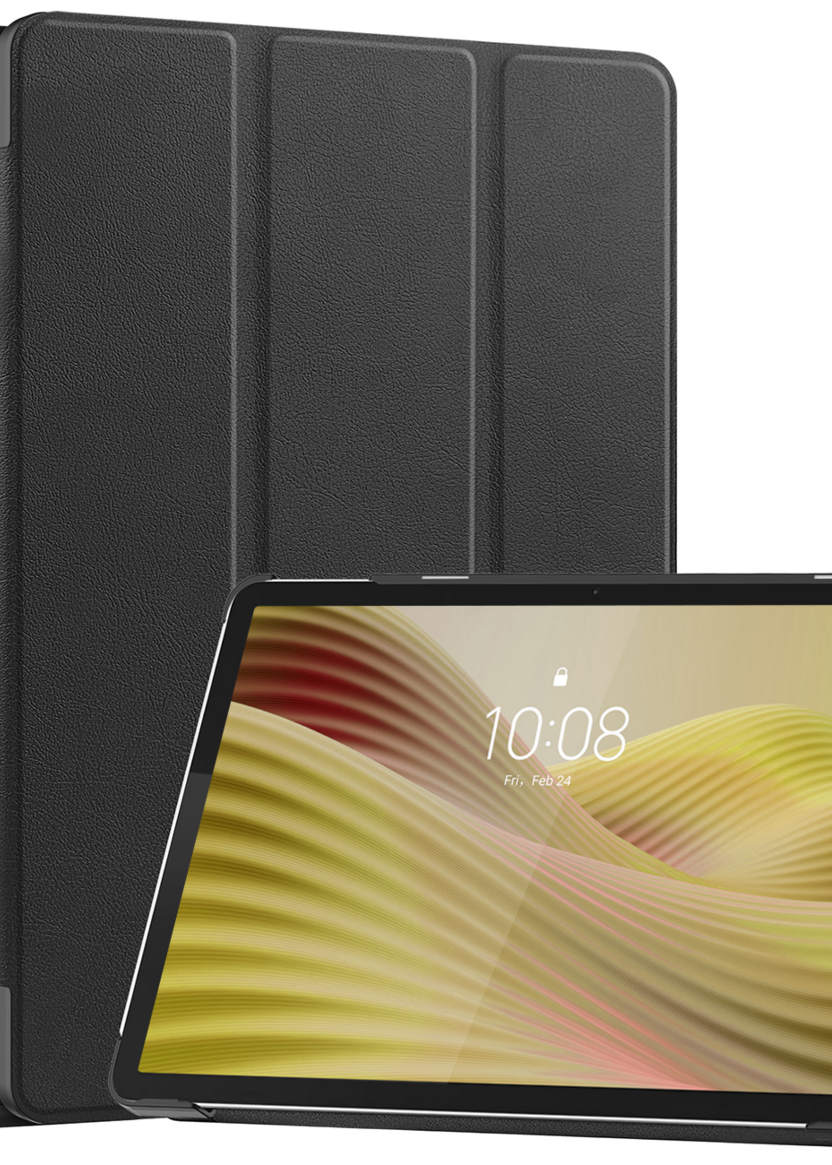 LUQ LUQ Lenovo Tab 10.1 inch Hoesje - Zwart