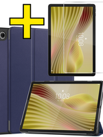 LUQ LUQ Lenovo Tab 10.1 inch Hoesje Met Screenprotector - Donkerblauw