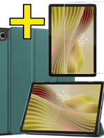 LUQ LUQ Lenovo Tab 10.1 inch Hoesje Met Screenprotector - Donkergroen