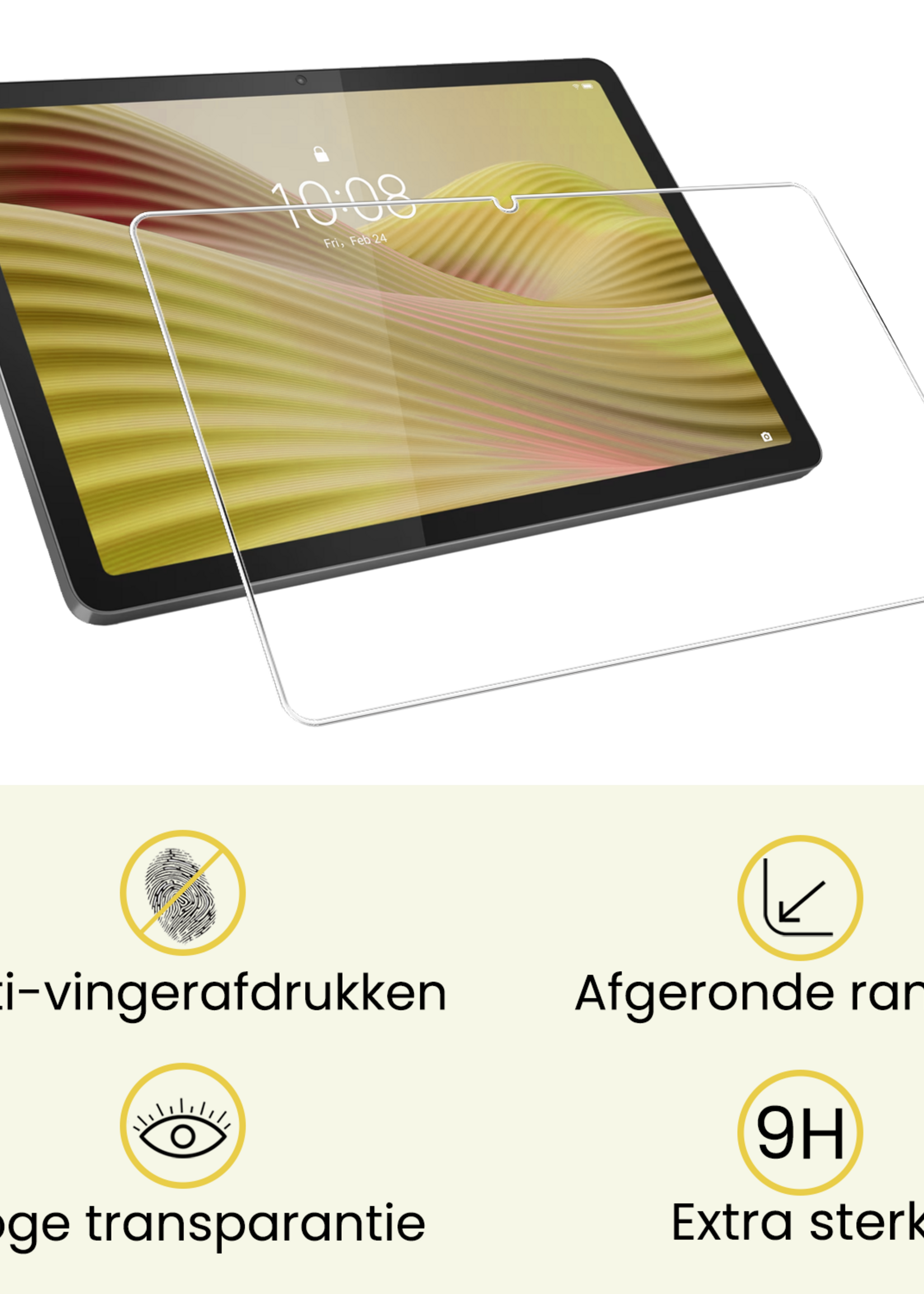LUQ LUQ Lenovo Tab 10.1 inch Hoesje Met Screenprotector - Rose Goud