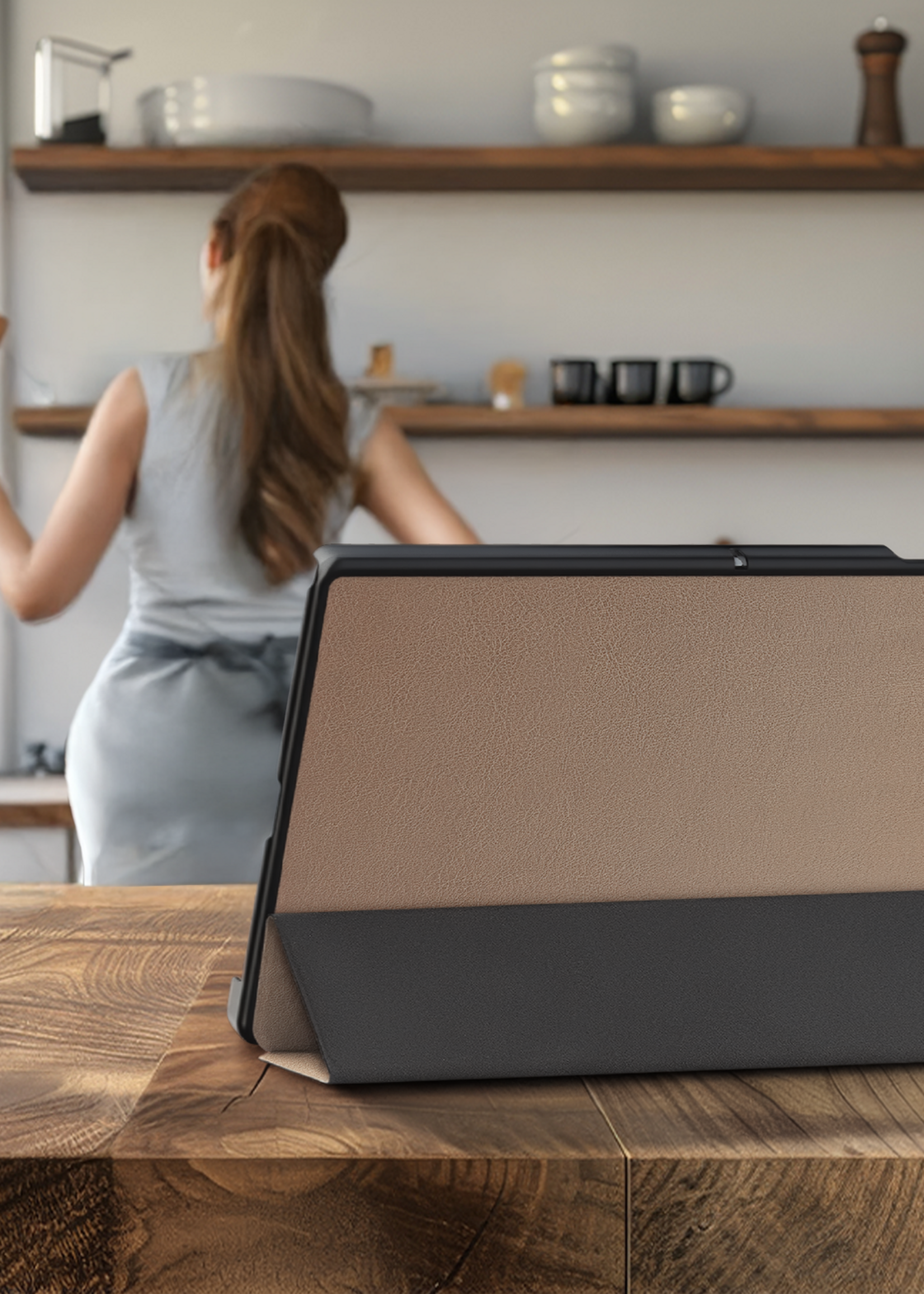 LUQ LUQ Lenovo Tab 10.1 inch Hoesje Met Screenprotector - Rose Goud