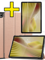 LUQ LUQ Lenovo Tab 10.1 inch Hoesje Met Screenprotector - Rose Goud