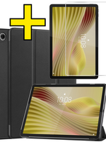 LUQ LUQ Lenovo Tab 10.1 inch Hoesje Met Screenprotector - Zwart