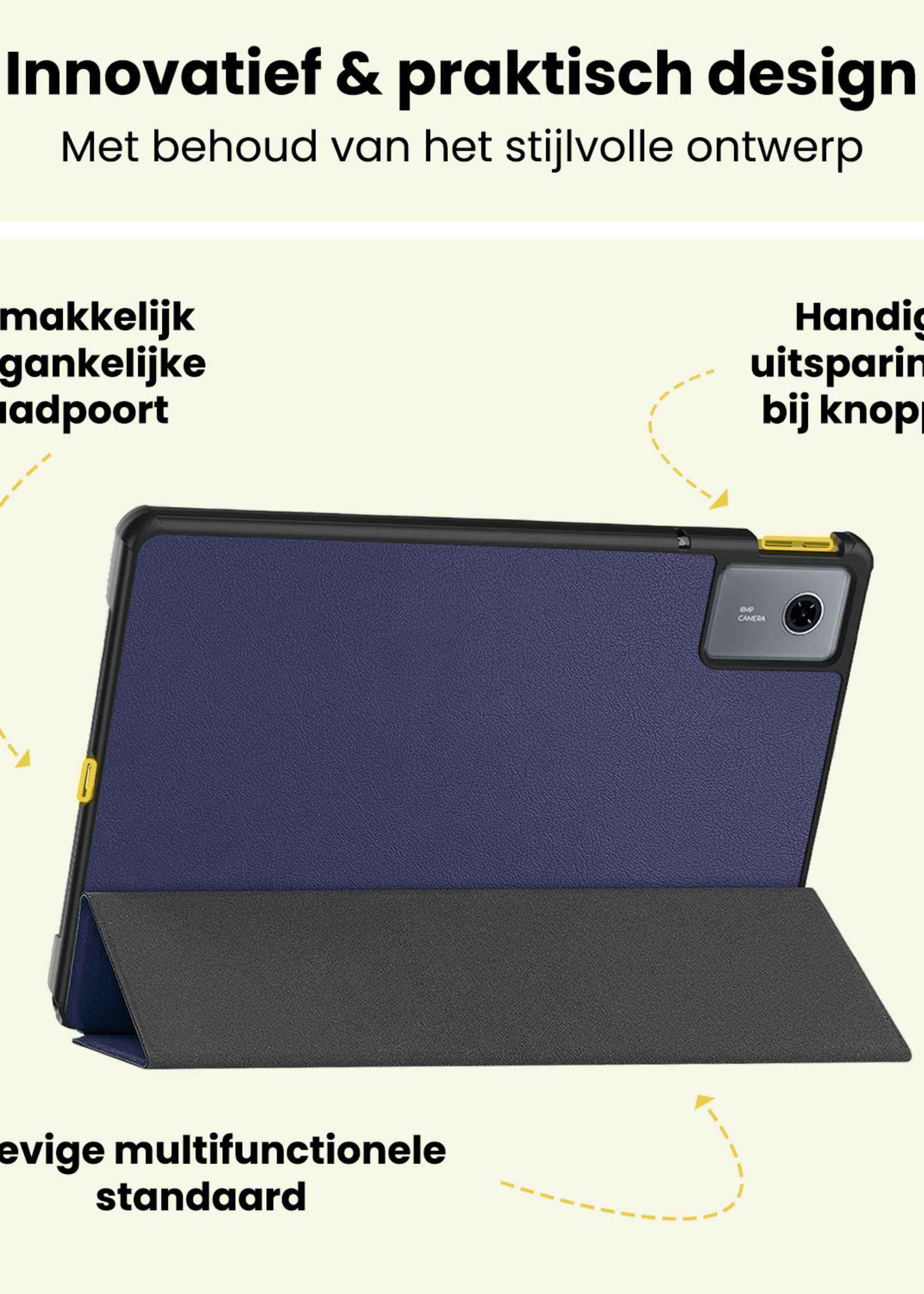 LUQ LUQ Lenovo Idea Tab Hoesje - Donkerblauw