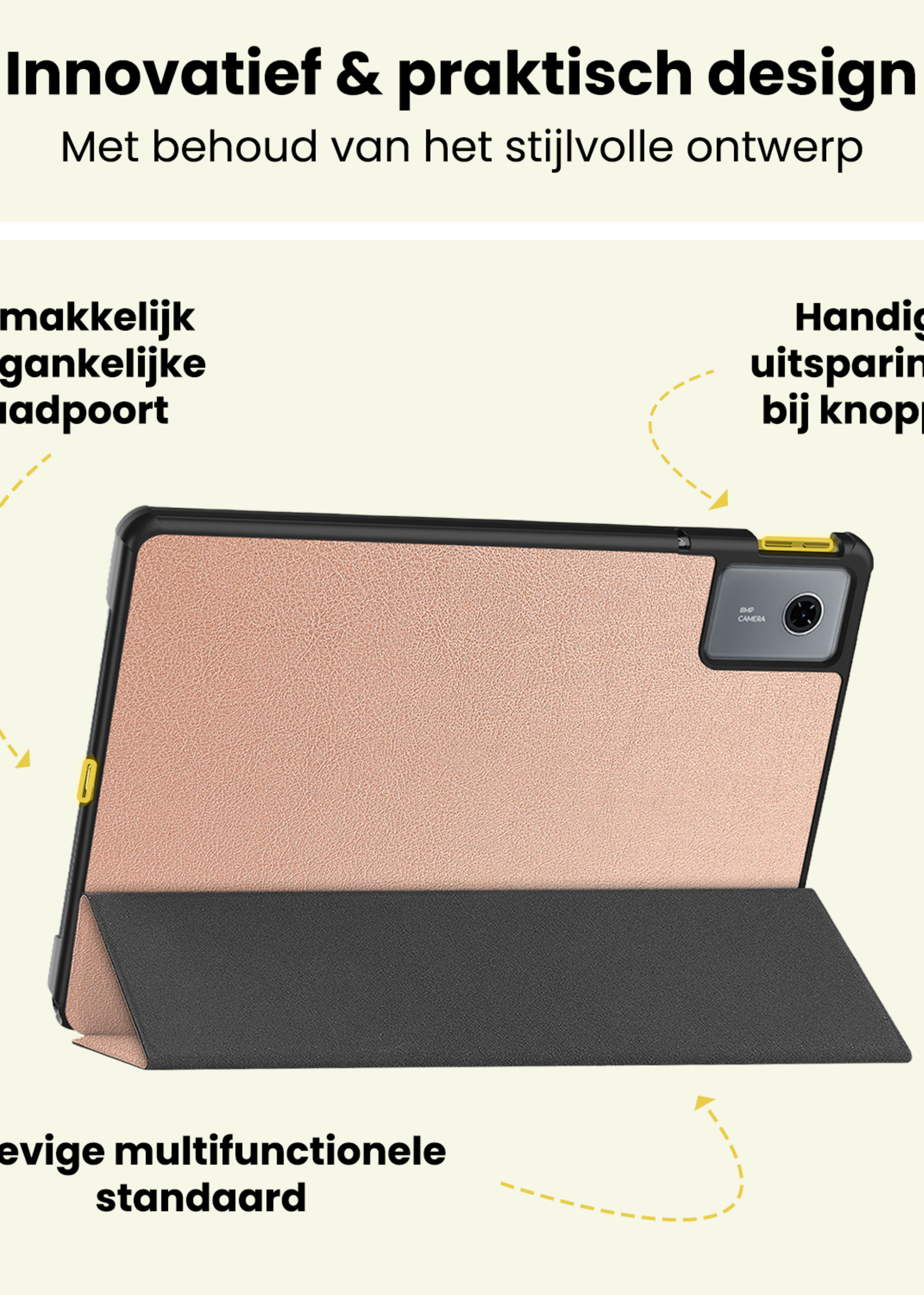 LUQ LUQ Lenovo Idea Tab Hoesje - Rose Goud