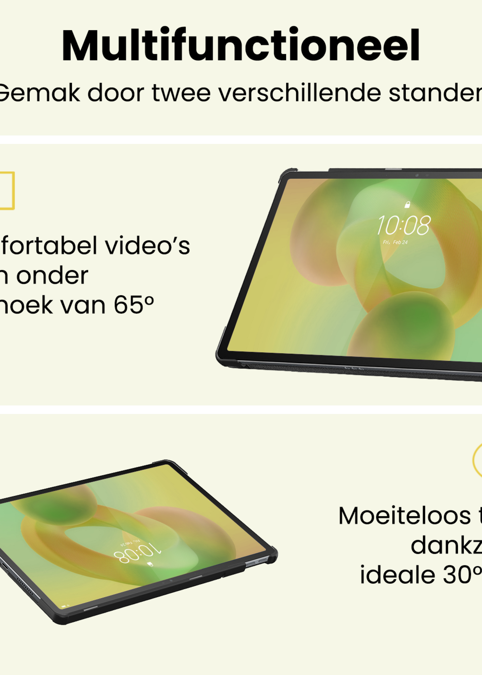 LUQ LUQ Lenovo Idea Tab Hoesje - Zwart