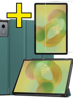 LUQ LUQ Lenovo Idea Tab Hoesje Met Screenprotector - Donkergroen