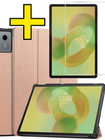 LUQ LUQ Lenovo Idea Tab Hoesje Met Screenprotector - Rose Goud
