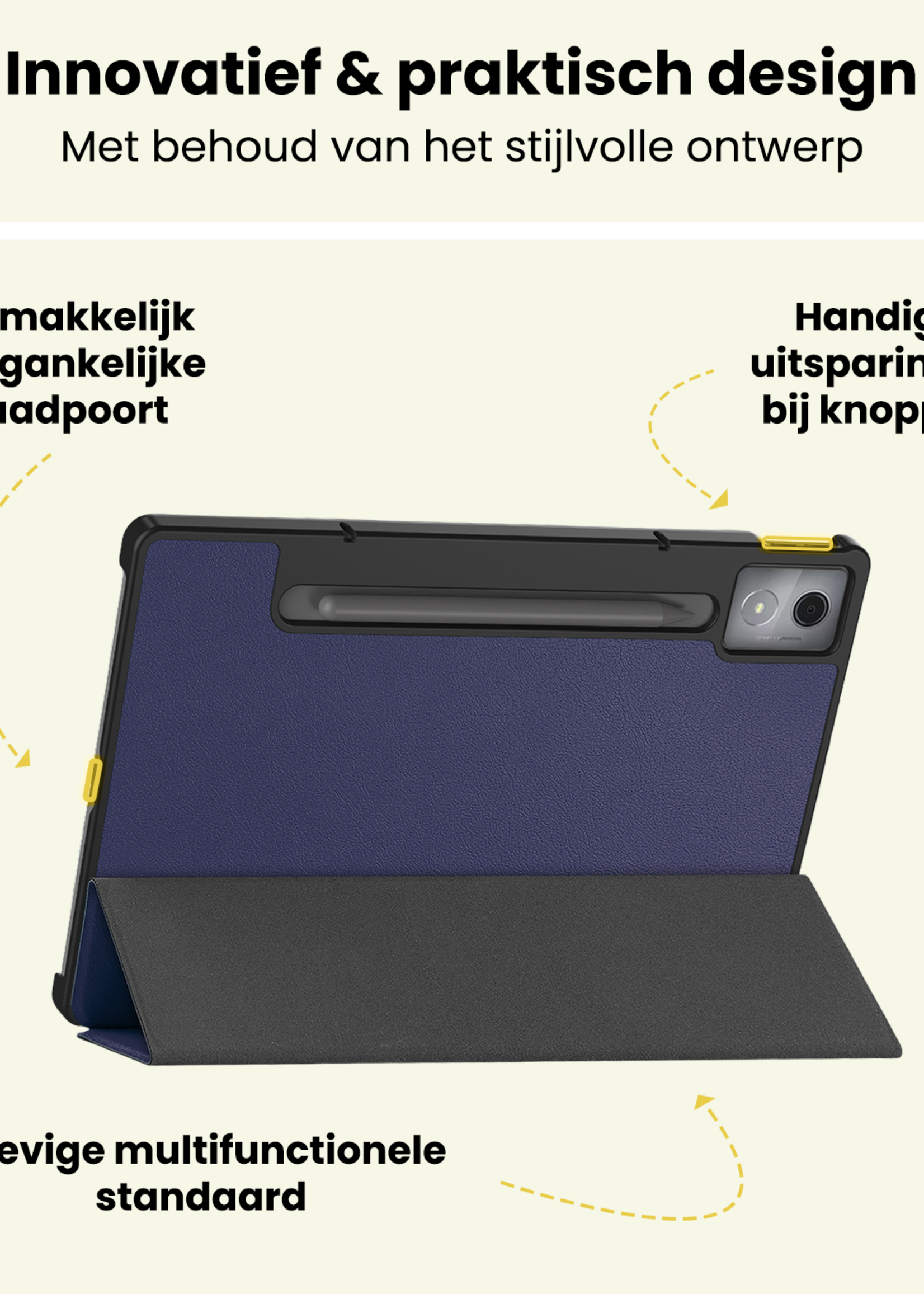 LUQ LUQ Lenovo Idea Tab Pro Hoesje - Donkerblauw