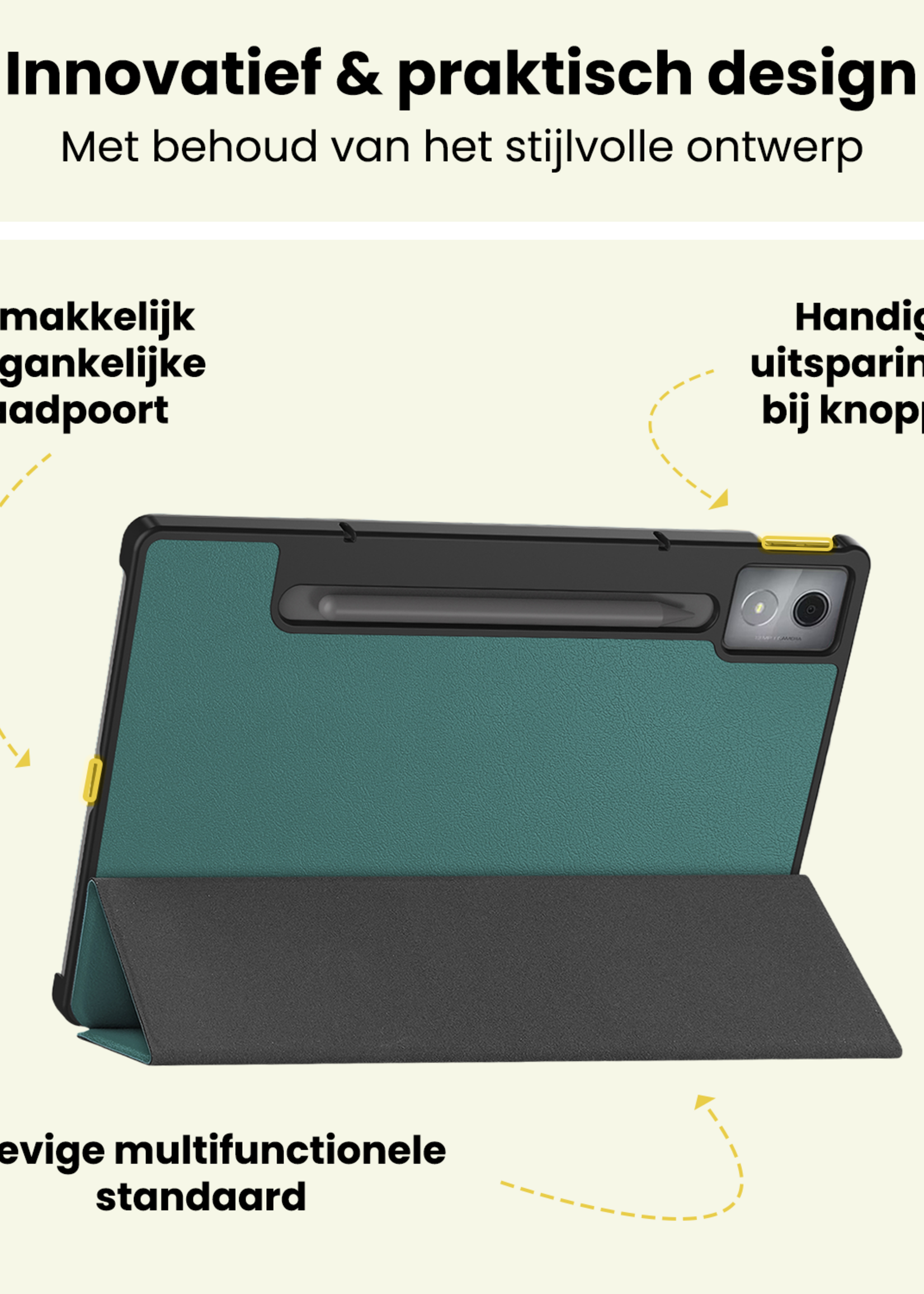 LUQ LUQ Lenovo Idea Tab Pro Hoesje - Donkergroen