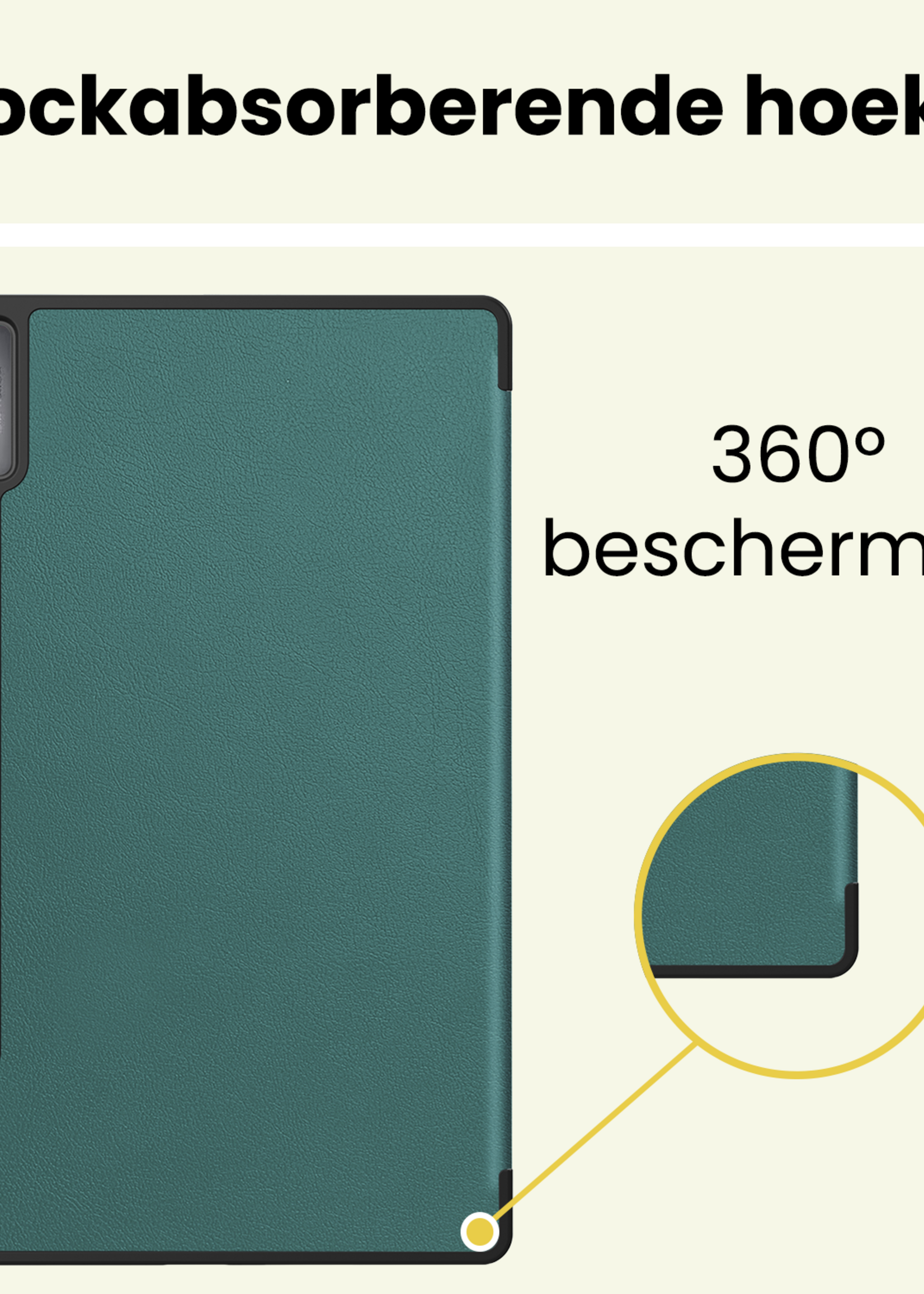 LUQ LUQ Lenovo Idea Tab Pro Hoesje - Donkergroen