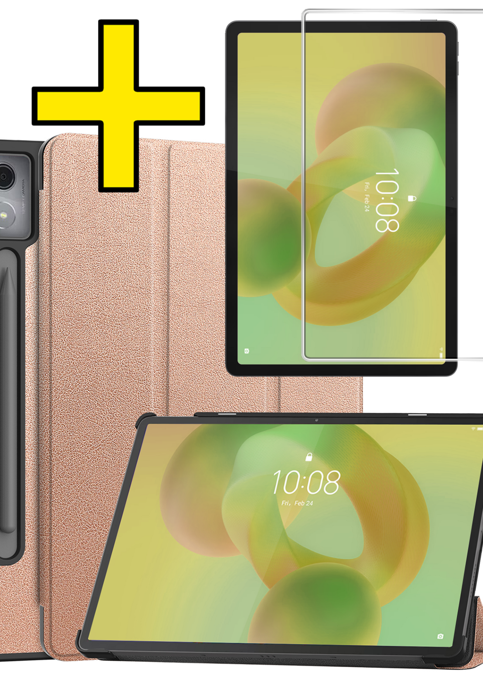 LUQ LUQ Lenovo Idea Tab Pro Hoesje - Rose Goud