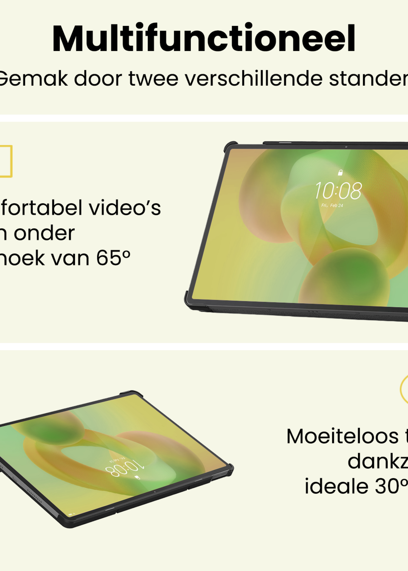 LUQ LUQ Lenovo Idea Tab Pro Hoesje - Zwart