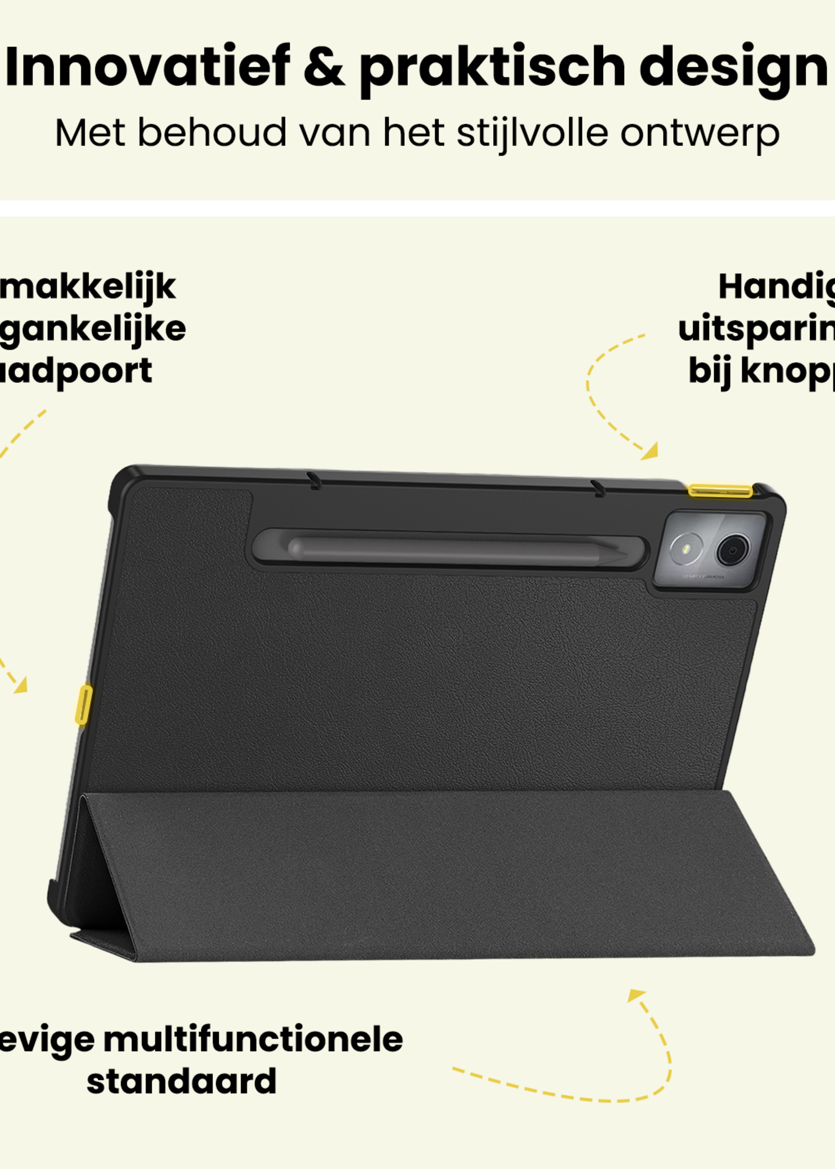 LUQ LUQ Lenovo Idea Tab Pro Hoesje - Zwart