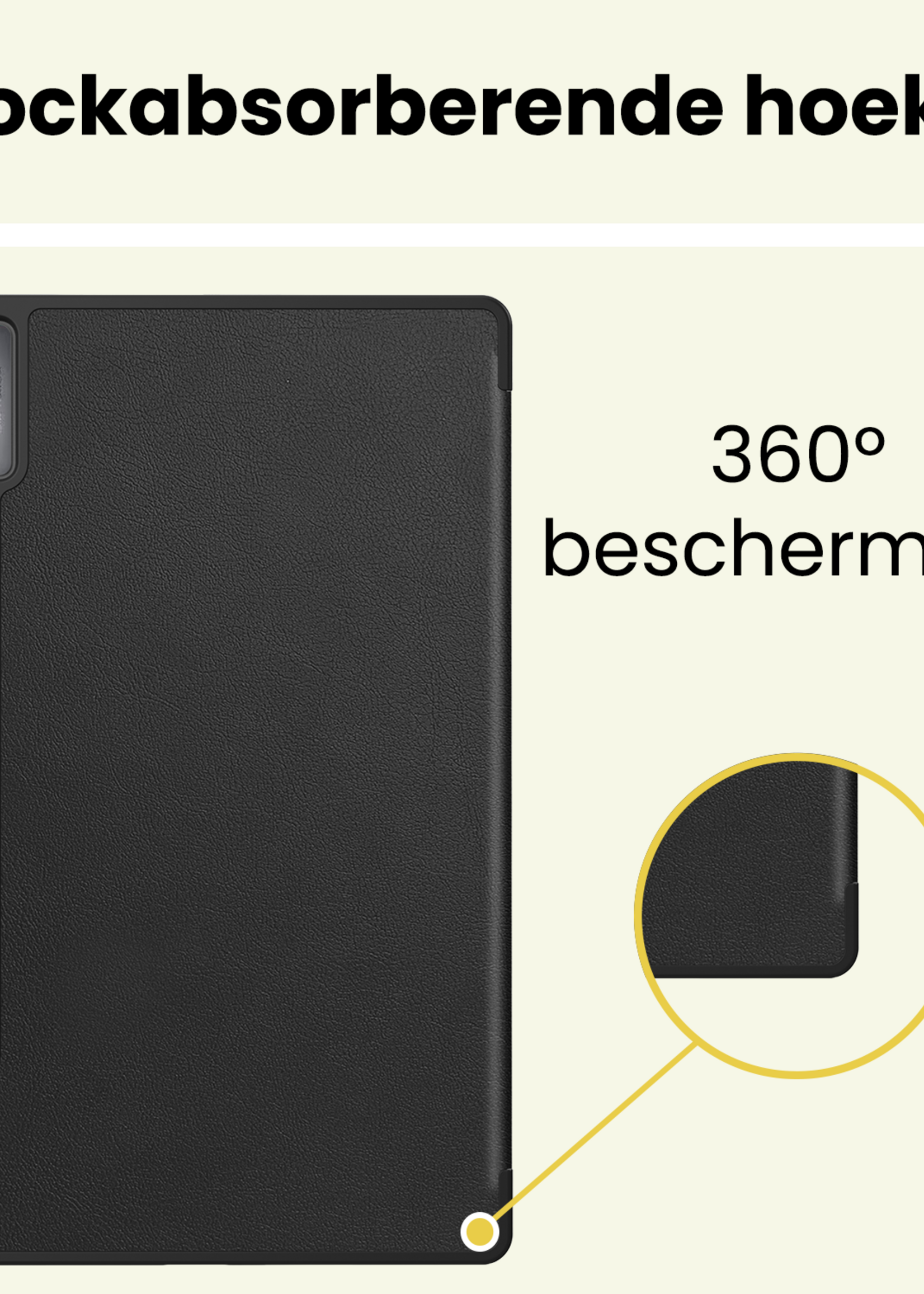 LUQ LUQ Lenovo Idea Tab Pro Hoesje Met Screenprotector - Zwart