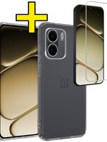 LUQ LUQ OnePlus 15R Hoesje Siliconen Met Screenprotector - Transparant