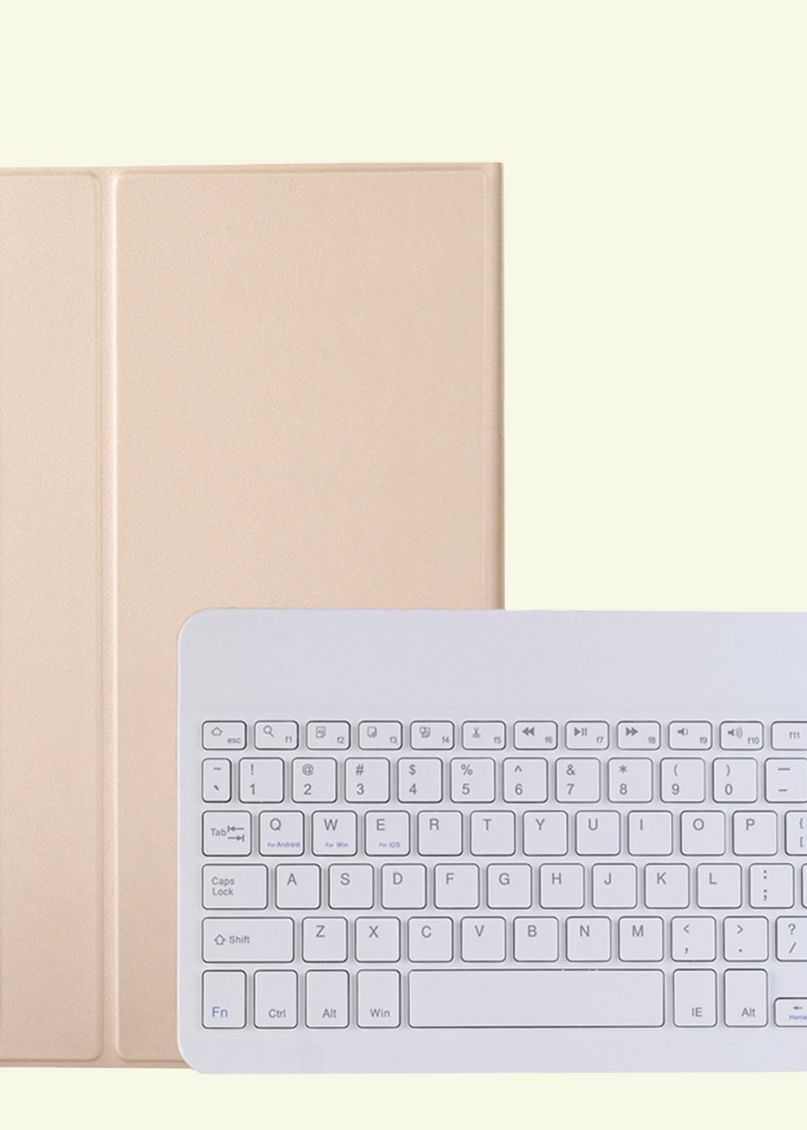 LUQ LUQ Samsung Galaxy Tab A11 Plus Toetsenbordhoes Met Screenprotector - Goud