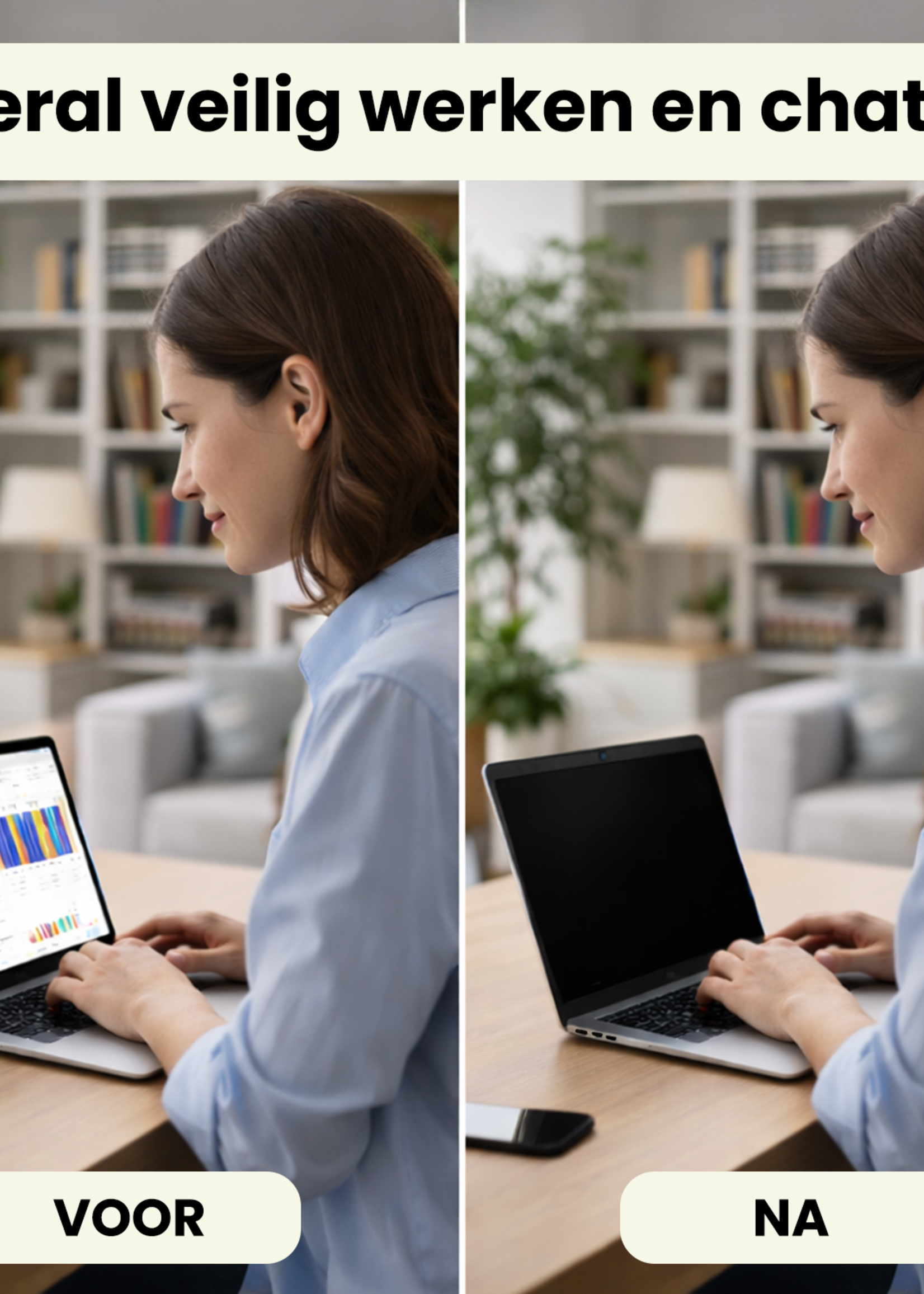 LUQ LUQ MacBook 13,6 Inch Privacy Screenprotector - 2 PACK