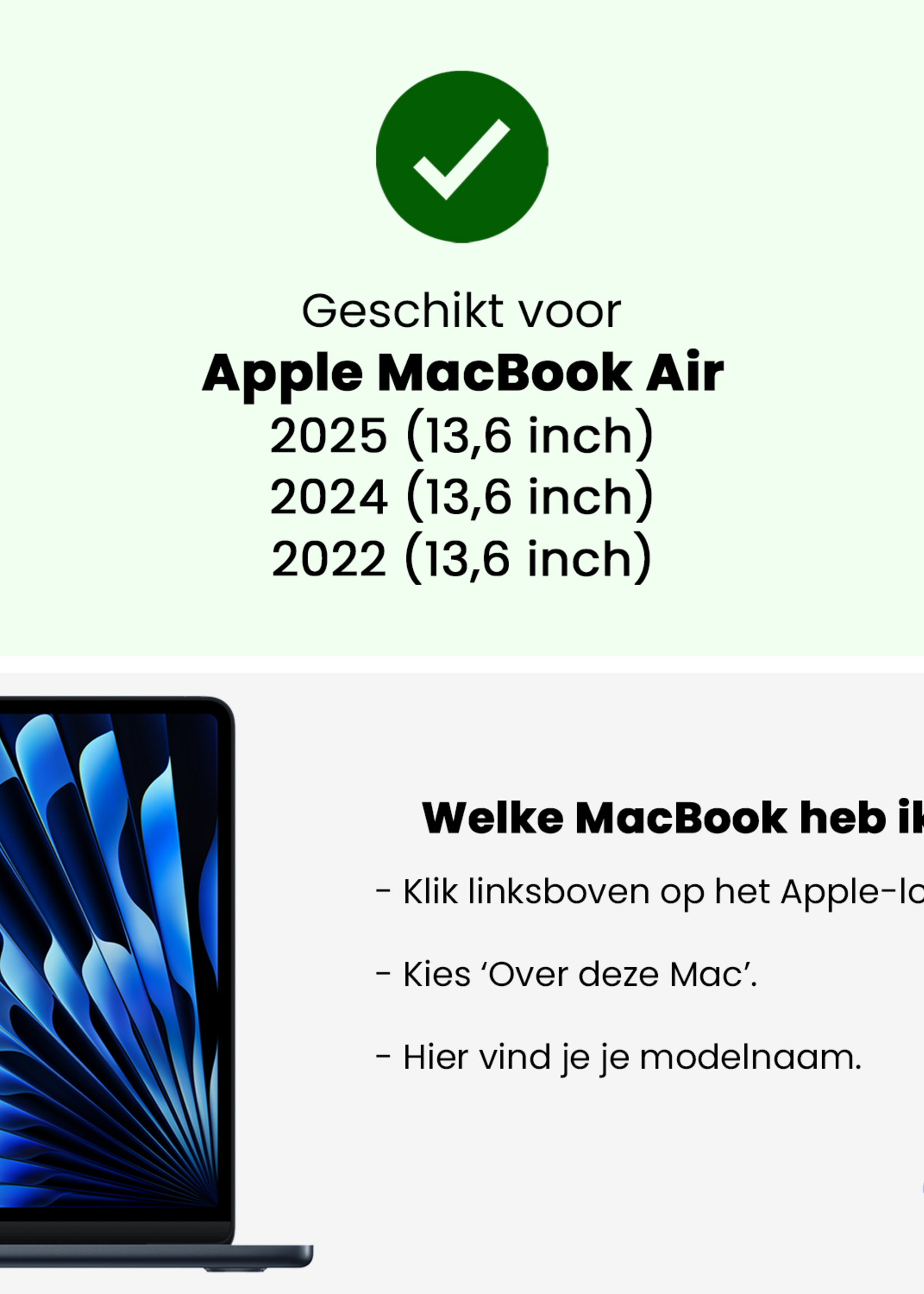 LUQ LUQ MacBook 13,6 Inch Privacy Screenprotector - 2 PACK