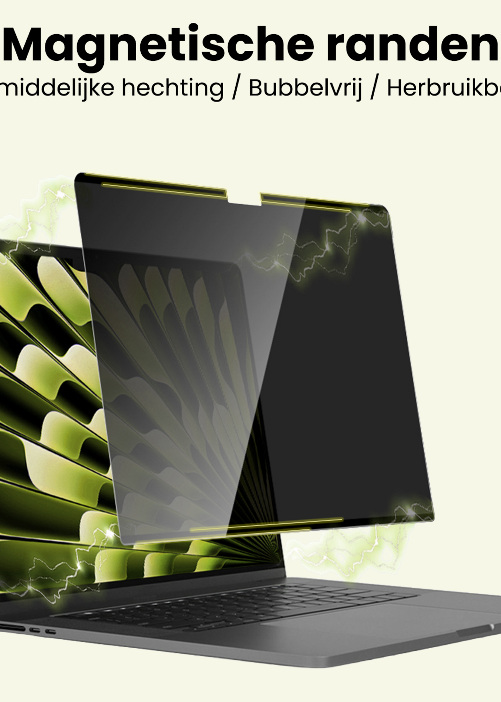 LUQ LUQ MacBook 13,6 Inch Privacy Screenprotector - 3 PACK