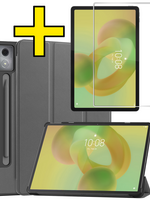 LUQ LUQ Lenovo Idea Tab Pro Hoesje Met Screenprotector - Grijs