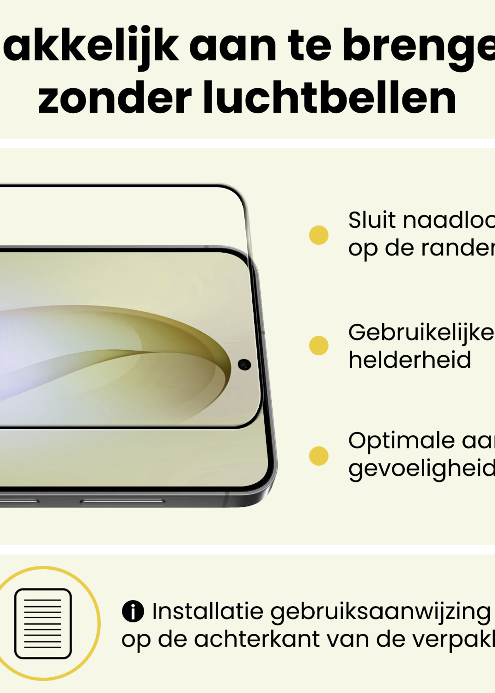 LUQ LUQ Samsung Galaxy S26 Screenprotector Glas Full Cover - 2 PACK