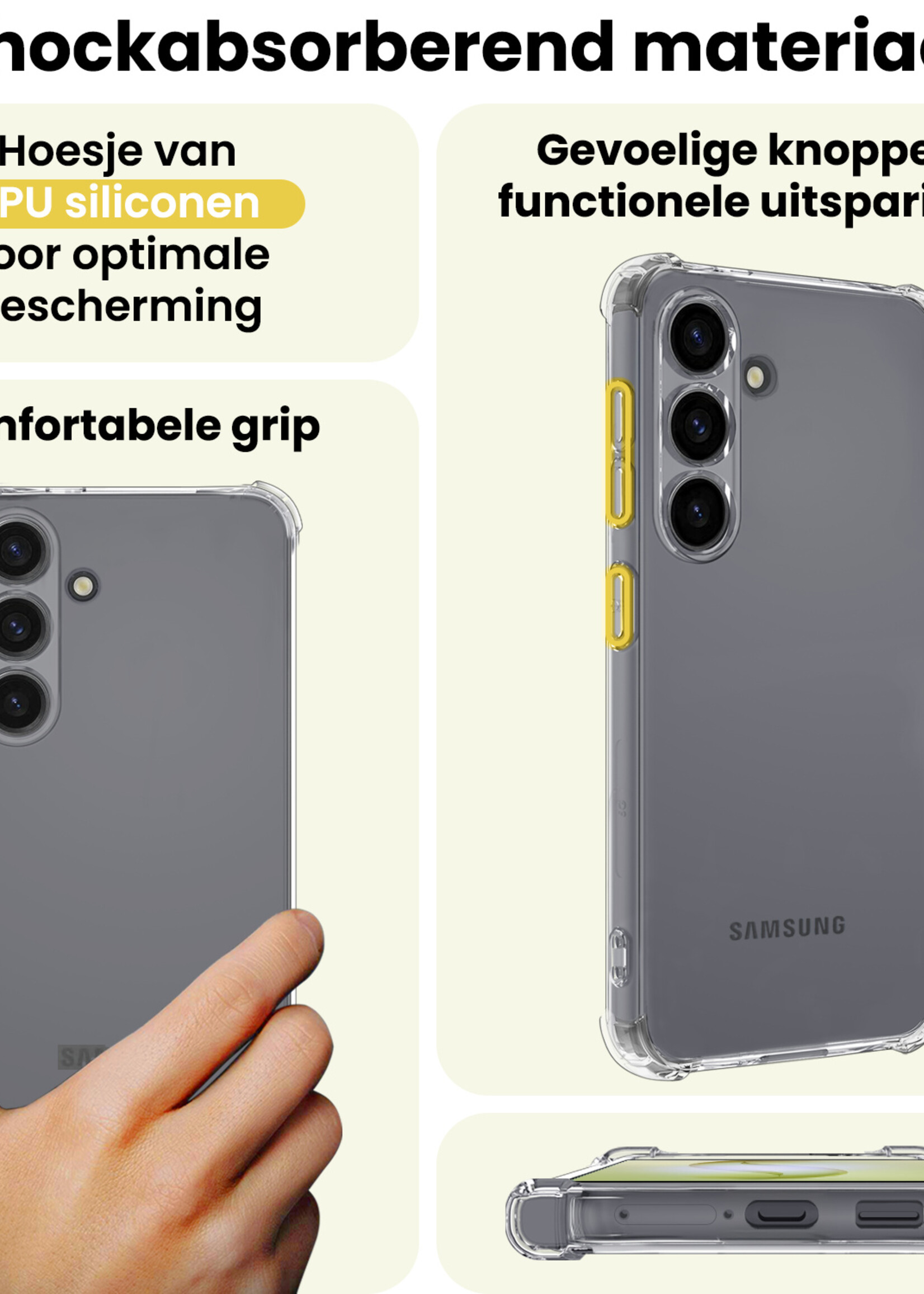 LUQ LUQ Samsung Galaxy S26 Hoesje Shockproof Met 2x Screenprotector