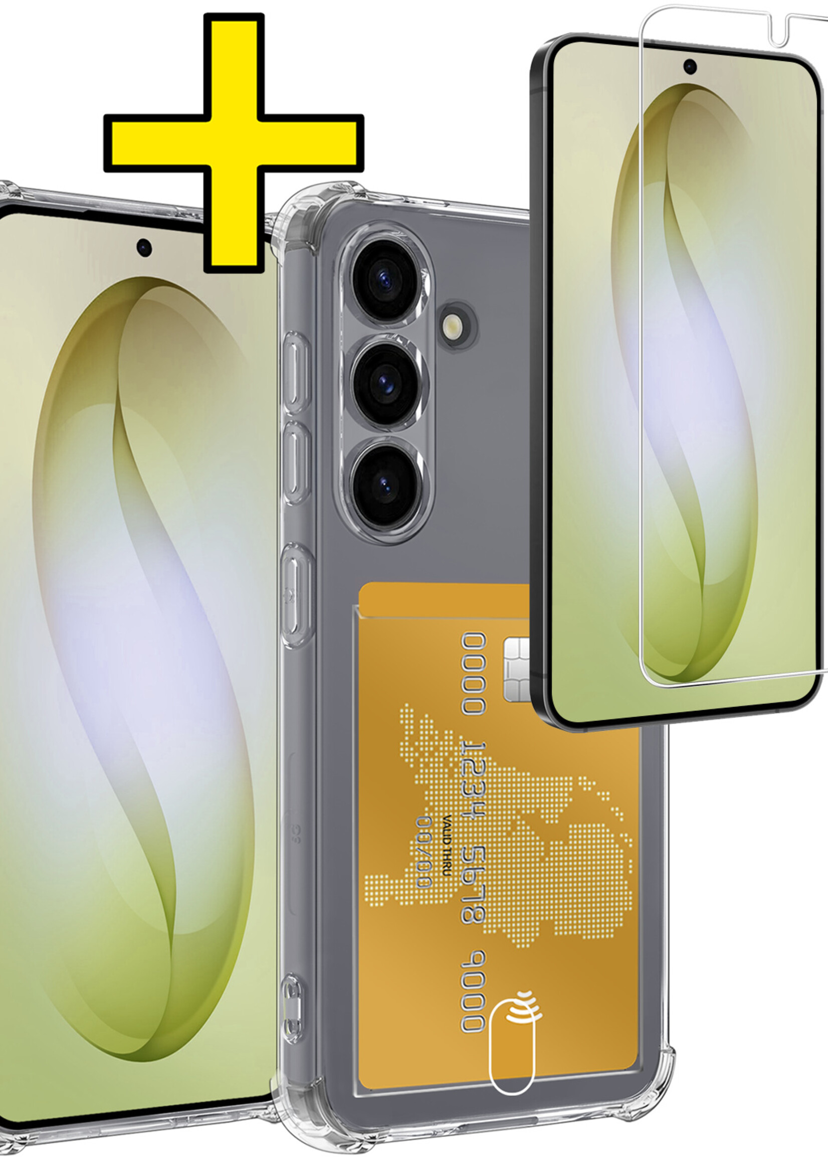 LUQ LUQ Samsung Galaxy S26 Hoesje Pashouder Met Screenprotector