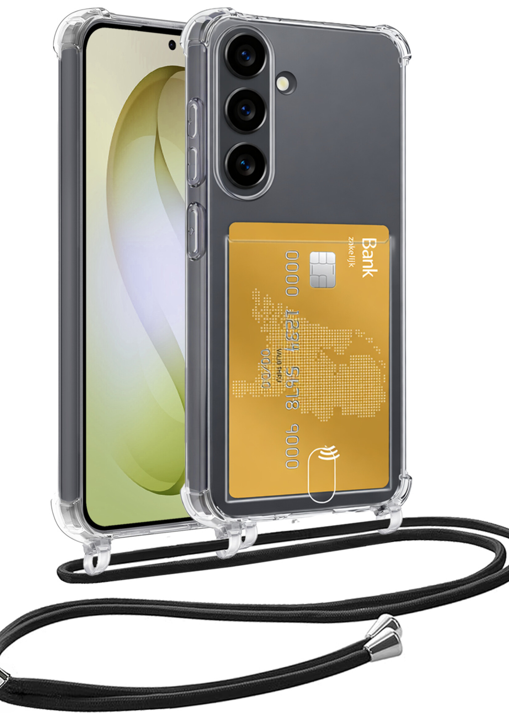 LUQ LUQ Samsung Galaxy S26 Hoesje Pashouder met Koord