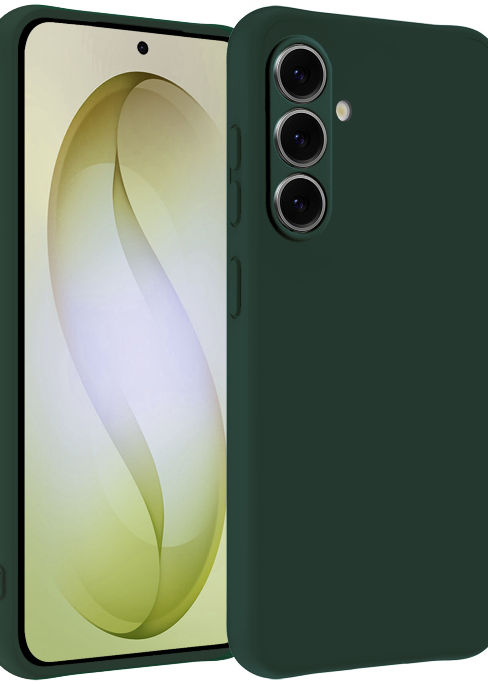 LUQ LUQ Samsung Galaxy S26 Hoesje Siliconen - Donkergroen