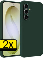 LUQ LUQ Samsung Galaxy S26 Hoesje Siliconen - Donkergroen - 2 PACK