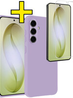 LUQ LUQ Samsung Galaxy S26 Hoesje Siliconen Met Screenprotector - Lila