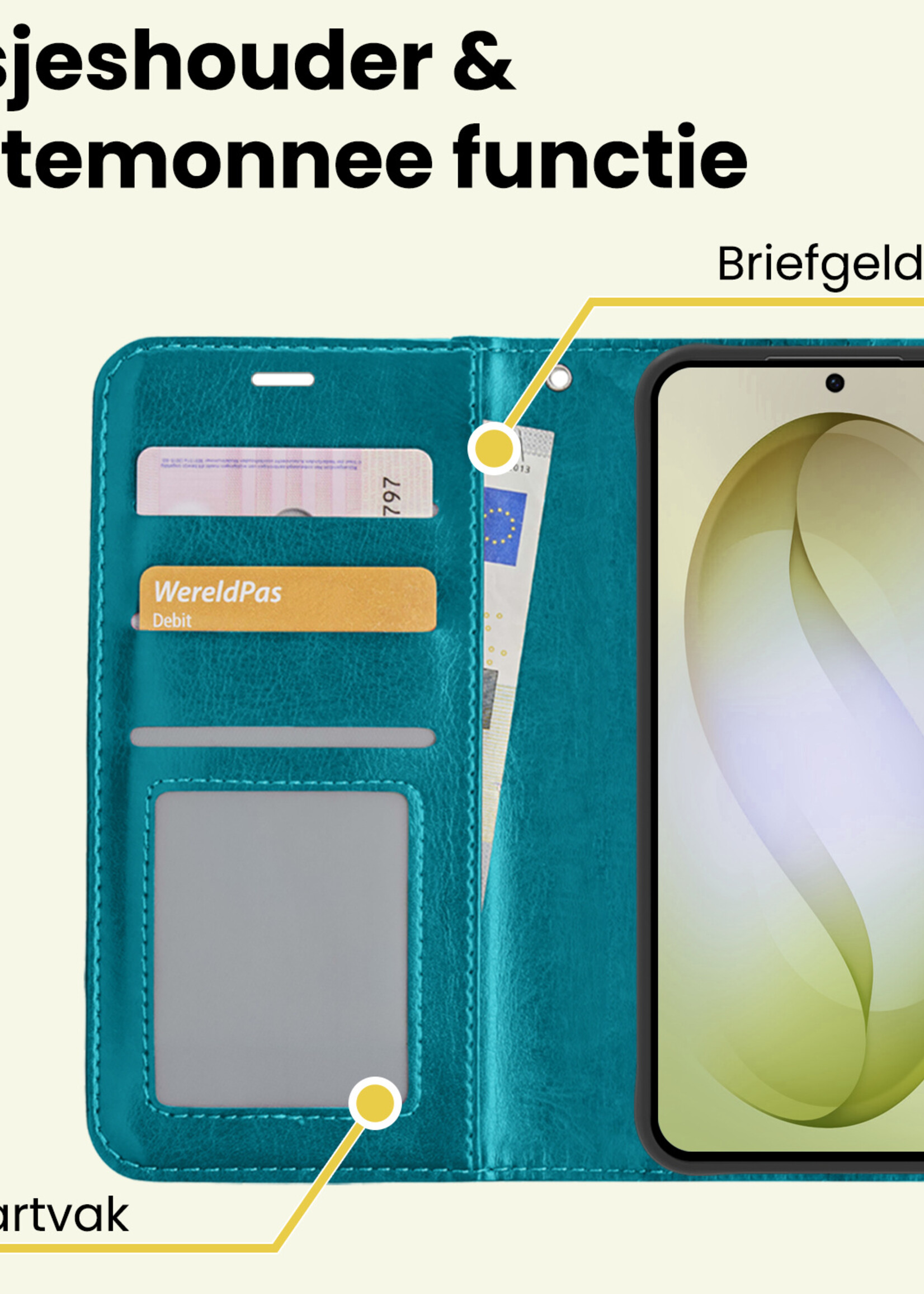 LUQ LUQ Samsung Galaxy S26 Hoesje Bookcase - Turquoise