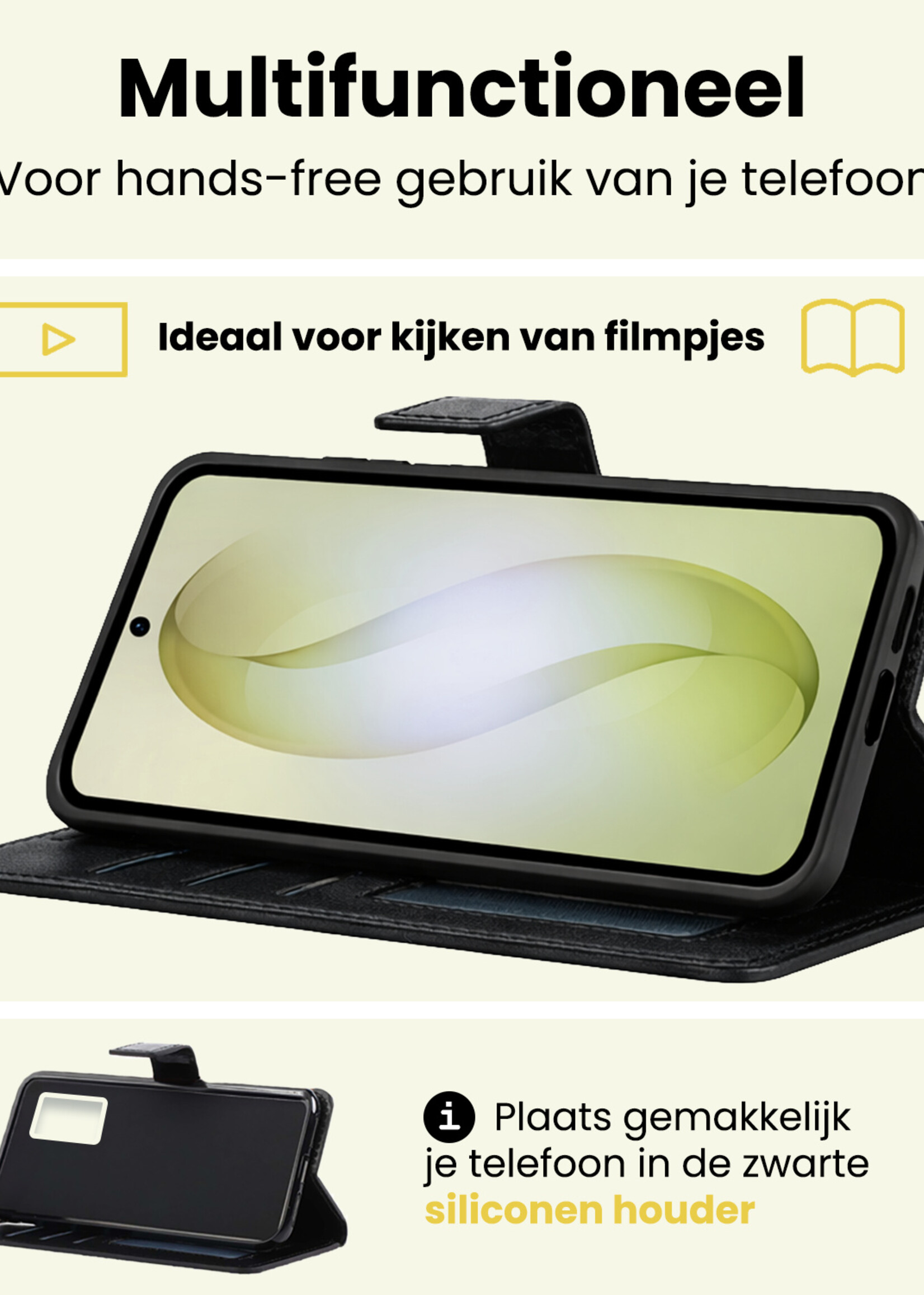 LUQ LUQ Samsung Galaxy S26 Hoesje Bookcase - Zwart