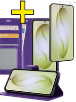 LUQ LUQ Samsung Galaxy S26 Hoesje Bookcase Met Screenprotector - Paars